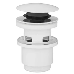 Rousseau Evacuation De Lavabo-Vasque-Bonde de lavabo ø 63 mm avec clapet clic clac blanc avec trop plein