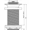 Rousseau Evacuation De Lavabo-Vasque-Bonde de lavabo ø 63 mm avec clapet clic clac blanc sans trop plein
