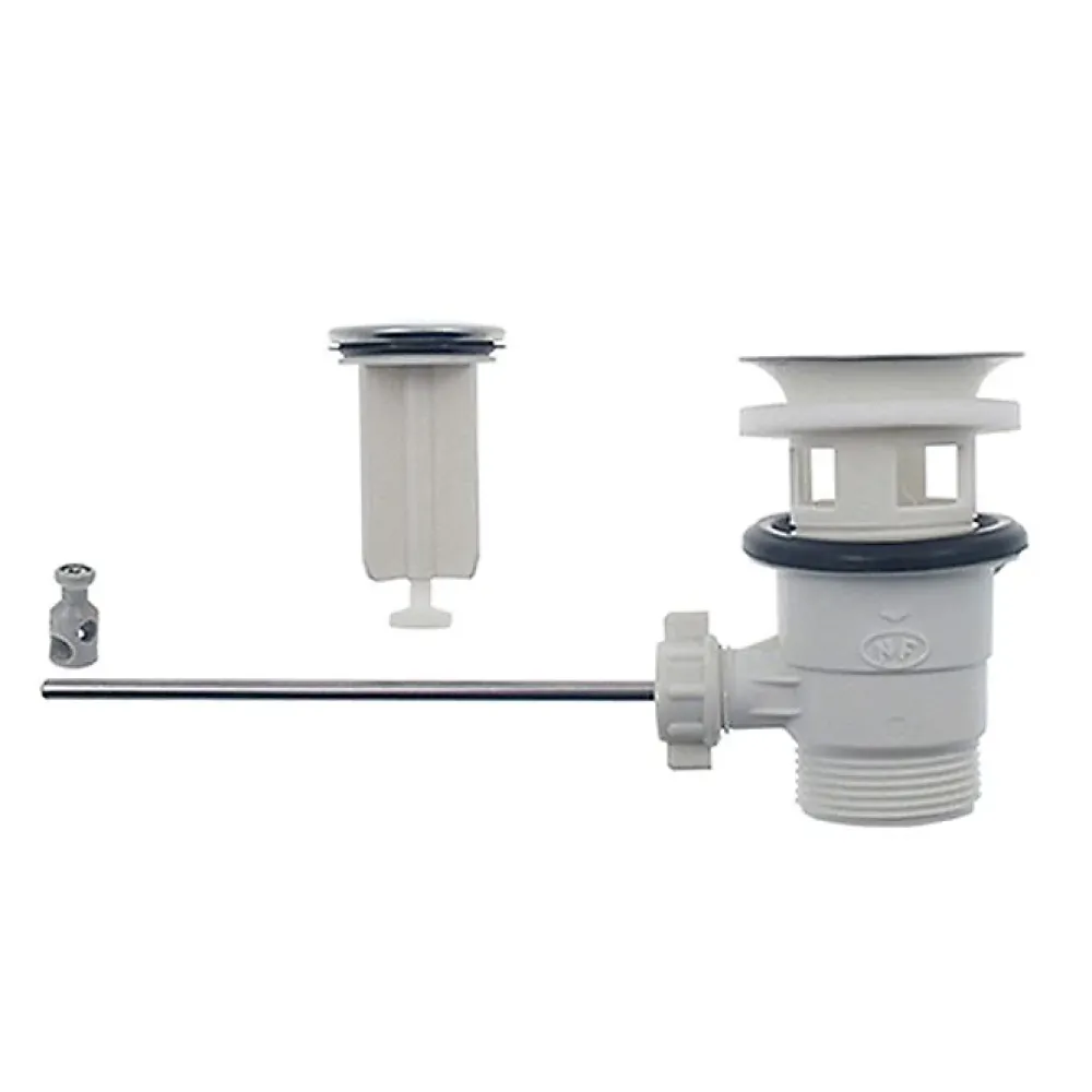 Edouard Rousseau Bonde de Lavabo - Rousseau - Clapet sans tirette - Certifié NF - ABS blanc - 50 mm
