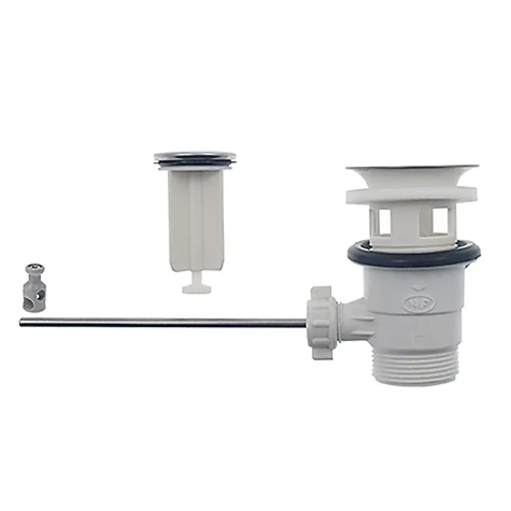 Edouard Rousseau Bonde de Lavabo - Rousseau - Clapet sans tirette - Certifié NF - ABS blanc - 50 mm
