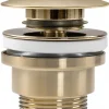 Rea Evacuation De Lavabo-Vasque-Bonde De Lavabo Universel Clic-Clac Brush Gold