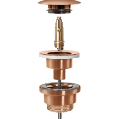 Rea Evacuation De Lavabo-Vasque-Bonde De Lavabo Universel Clic-Clac Brush Copper