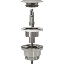 Rea Evacuation De Lavabo-Vasque-Bonde de lavabo universel Clic-Clac Brushed Nickel