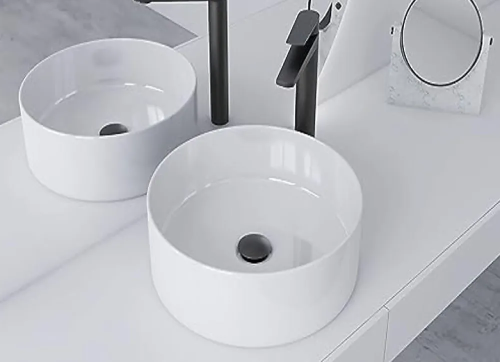Luxury Bain Evacuation De Lavabo-Vasque-Bonde de lavabo, vasque, evier universelle noir avec trop plein, Bonde Pop Up (push-up) Automatique LuxuryBain