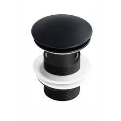 Luxury Bain Evacuation De Lavabo-Vasque-Bonde de lavabo, vasque, evier universelle noir avec trop plein, Bonde Pop Up (push-up) Automatique LuxuryBain
