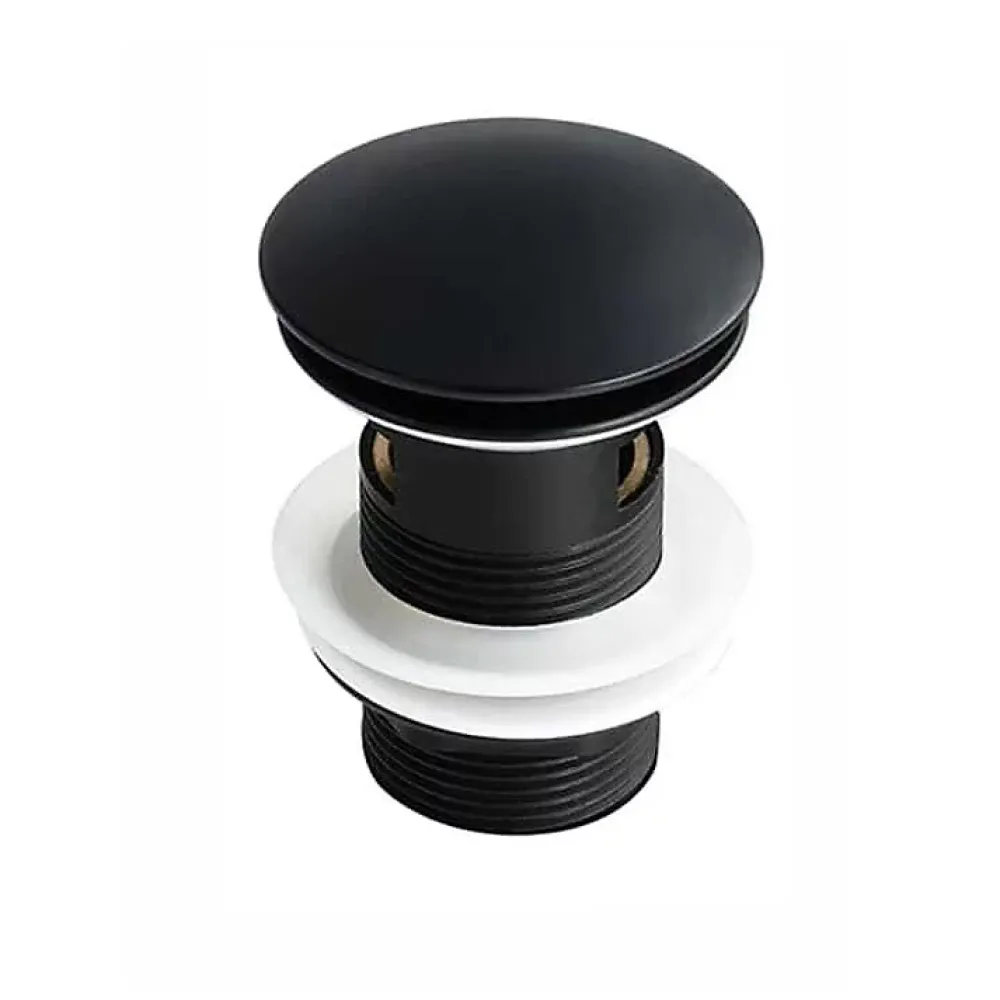 Luxury Bain Evacuation De Lavabo-Vasque-Bonde de lavabo, vasque, evier universelle noir avec trop plein, Bonde Pop Up (push-up) Automatique LuxuryBain