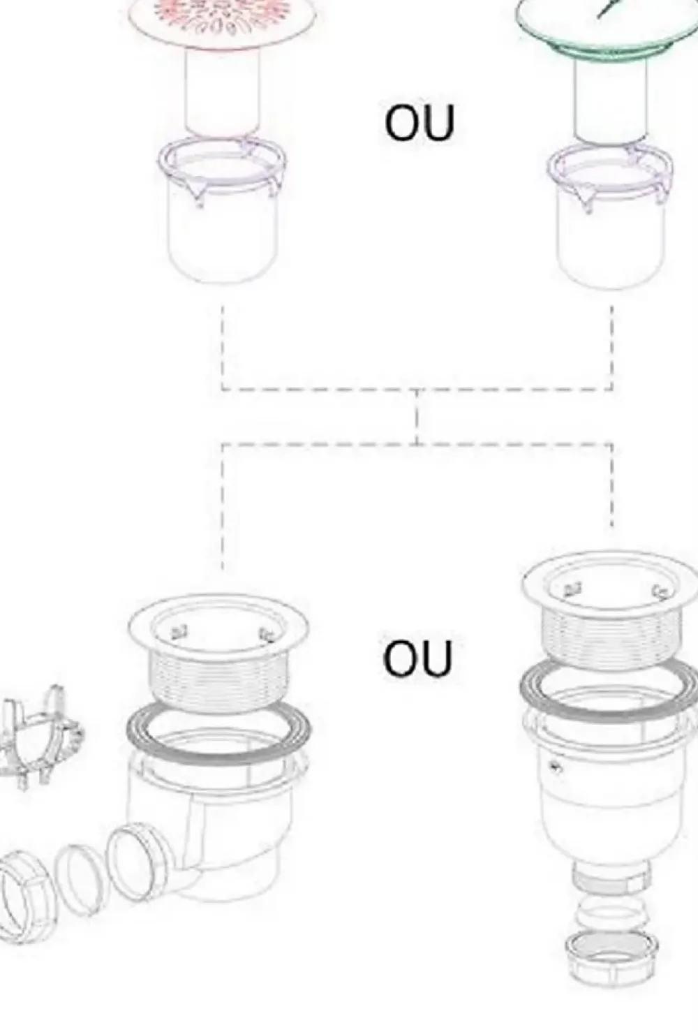 Nicoll Bonde de receveur de douche sortie verticale 90 mm avec capot en ABS Chromé
