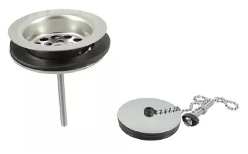 Nicoll Bonde et vidage plastique pour évier grès à double paroi - Diamètre: 84 mm - Diamètre sortie: 1"1/2 - BLANC
