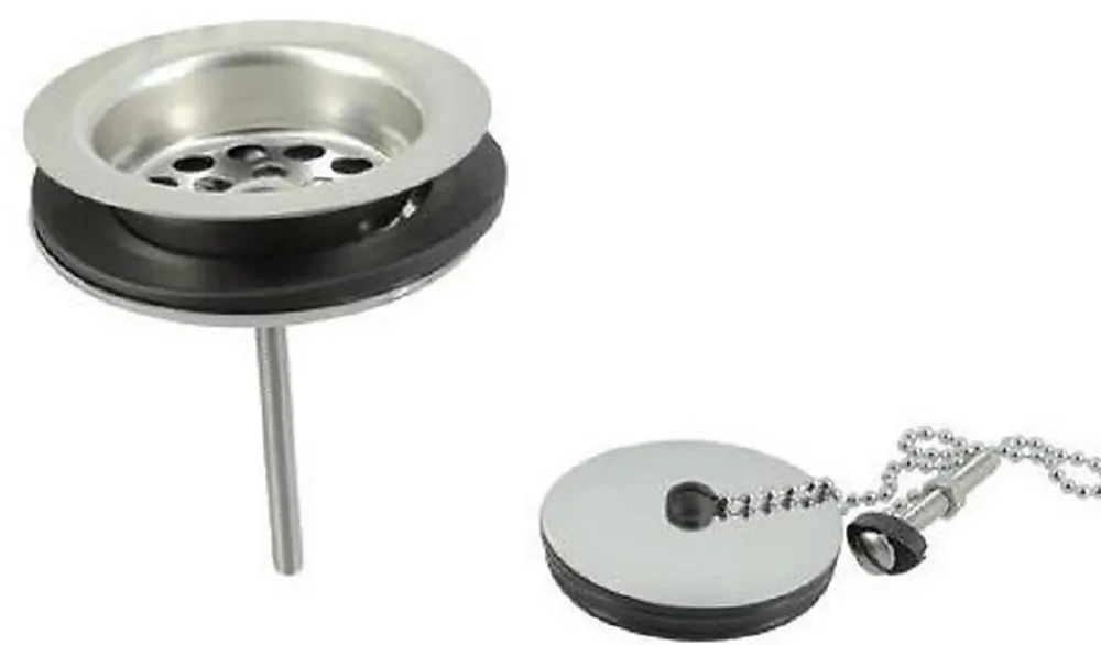 Nicoll Bonde et vidage plastique pour évier grès à double paroi - Diamètre: 84 mm - Diamètre sortie: 1"1/2 - BLANC