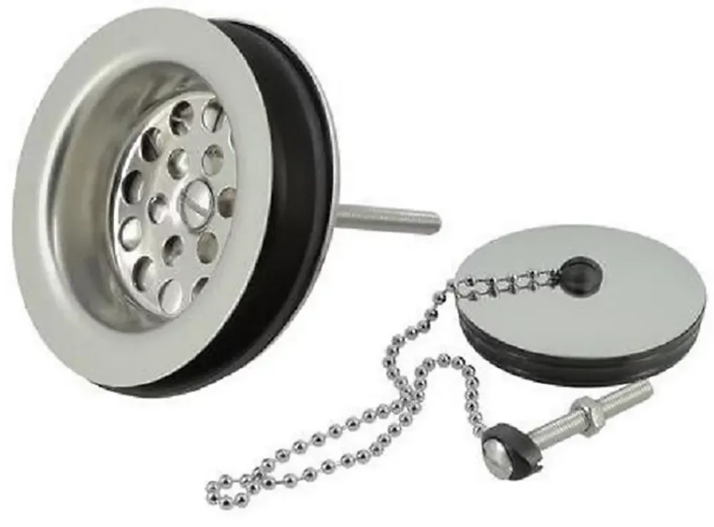 Nicoll Bonde et vidage plastique pour évier grès à double paroi - Diamètre: 84 mm - Diamètre sortie: 1"1/2 - BLANC