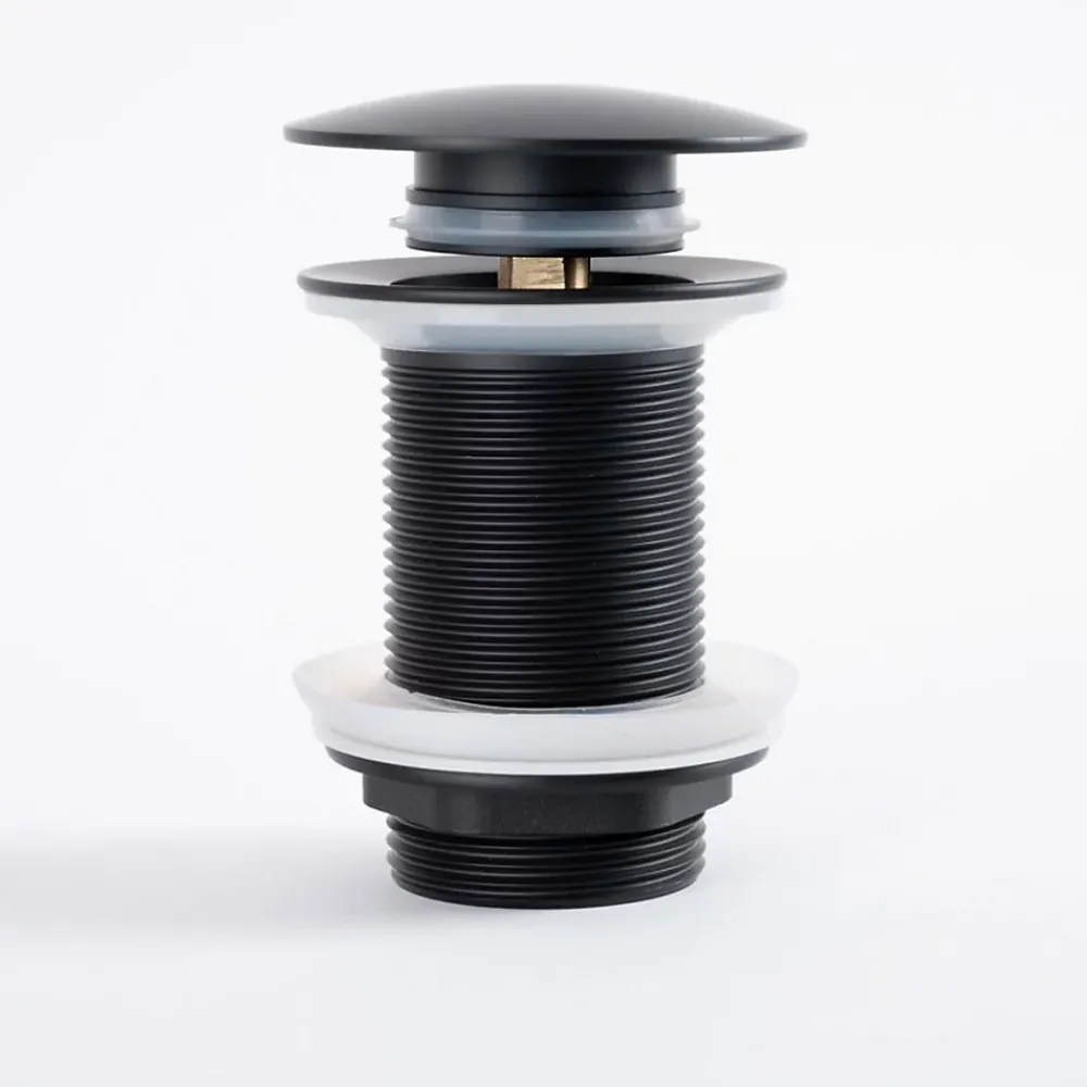 Wanda Collection Bonde lavabo sans trop plein, clic-clac, noir