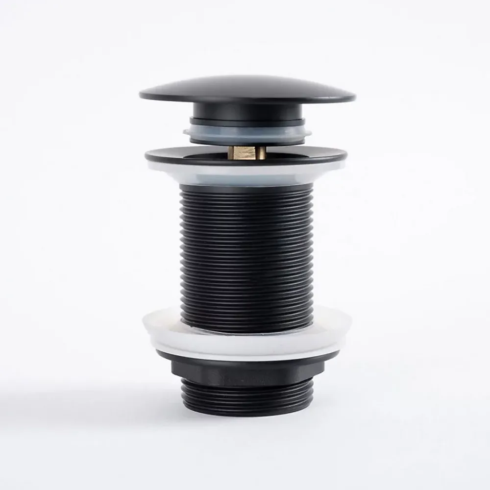 Wanda Collection Bonde lavabo sans trop plein, clic-clac, noir