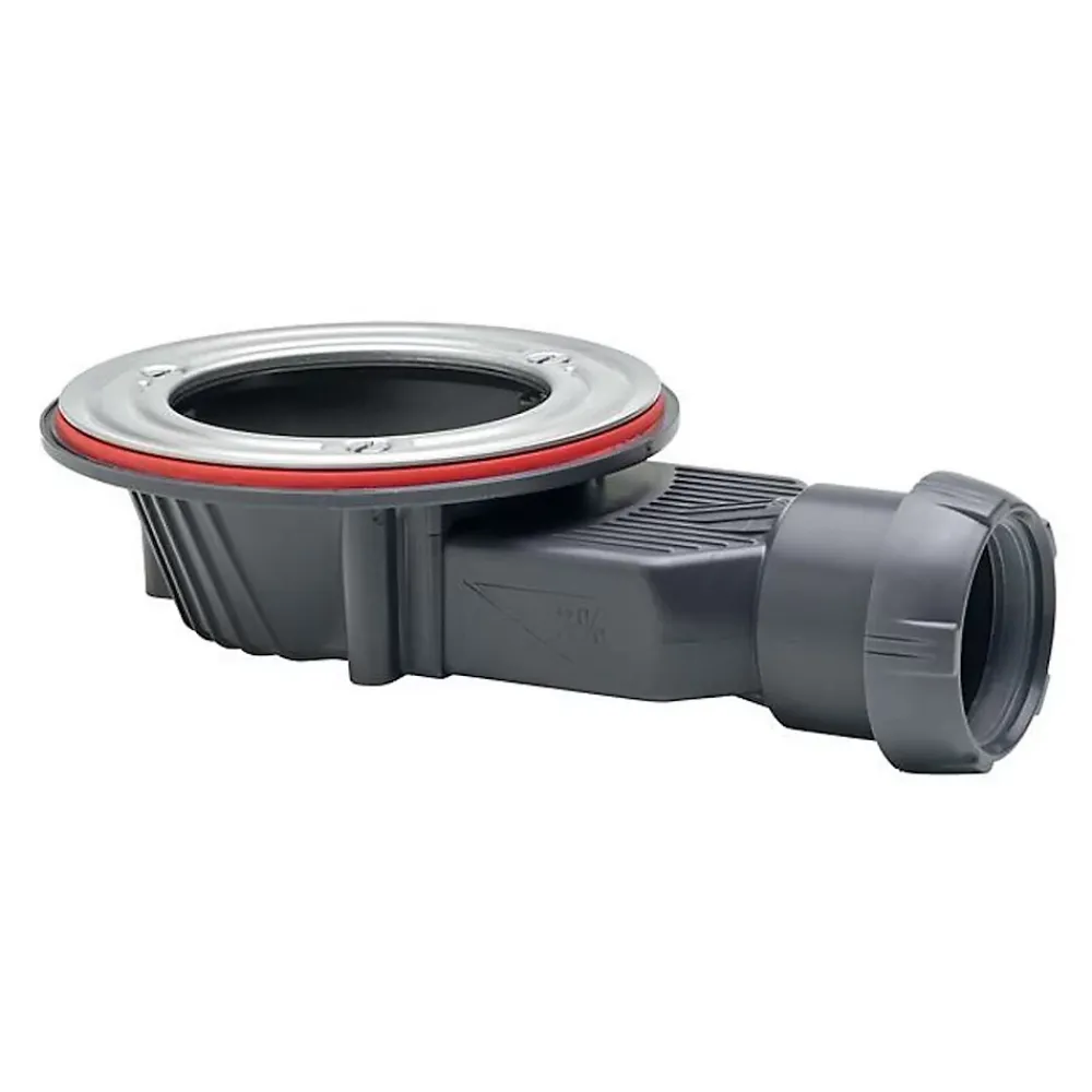 Wirquin Bonde siphon diam. 90 mm extraplate Slim+ à évacuation horizontale pour receveur de douche sortie en 40 mm