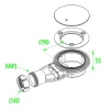 AICA Sanitaire Evacuation De Douche-Bonde Siphon extra-plat avec tuyau flexible - Diamètre 90 mm - Siphon de douche - Installation facile et gain de place