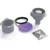 Cooke & Lewis Bonde verticale receveur à carreler plastique gris Q-board Liquid