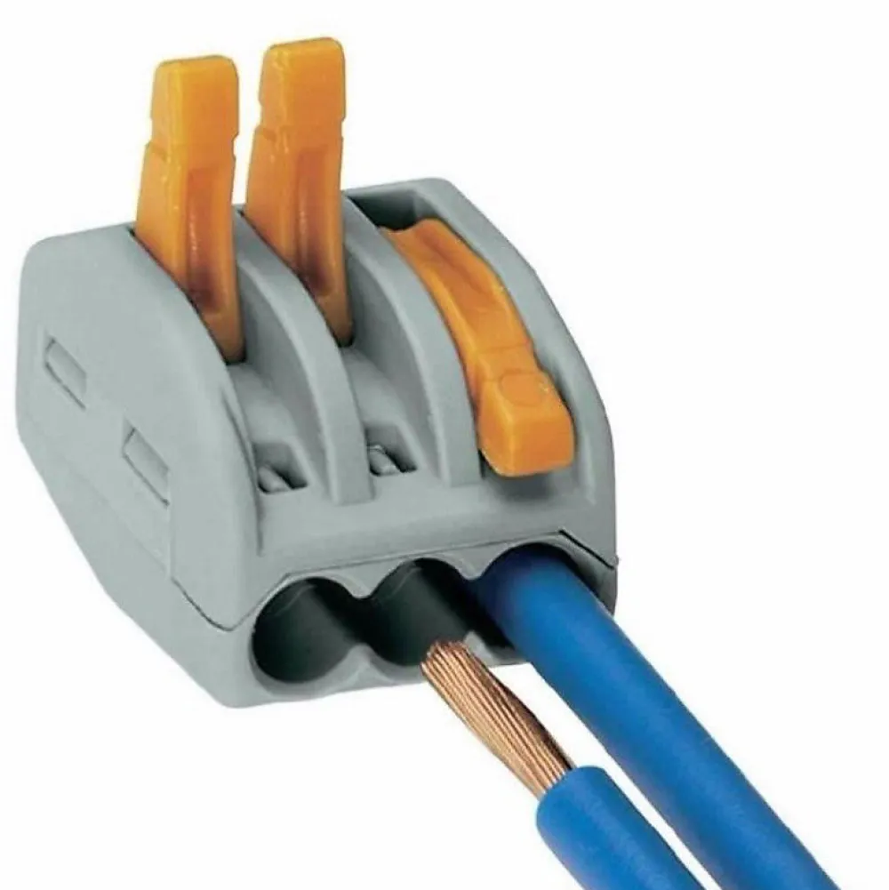 Silamp Accessoire De Raccordement-Borne de raccordement à levier 3 entrées avec serre câble (Pack de 20) -