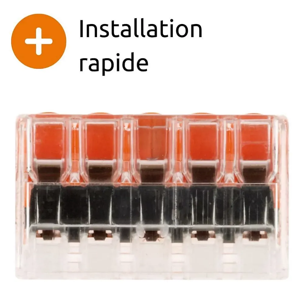 Wago Borne de raccordement S221 5 conducteurs - leviers 4mm² -