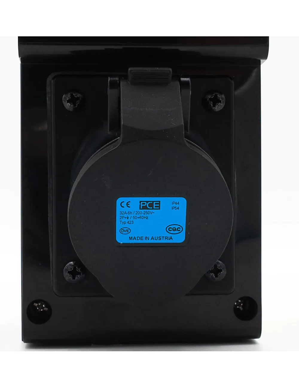 Carré Rouge Borne De Recharge Avec Prise Europe 32a Complète Avec Protections Et Compteur