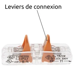 Wago Borne à leviers S221 In Line 4mm² (à l'unité)