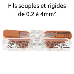 Wago Borne à leviers S221 In Line 4mm² (à l'unité)