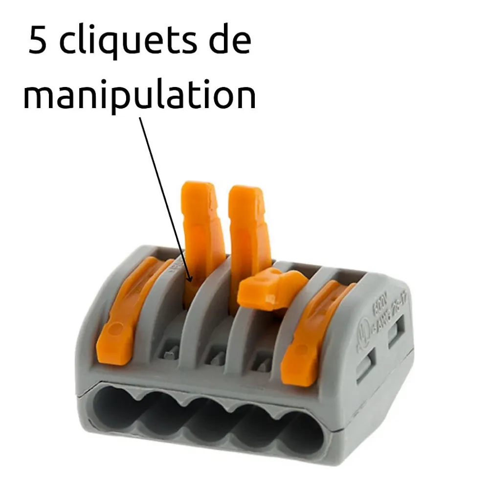 Wago Borne rapide automatique à cliquet S222 - 5 entrées -