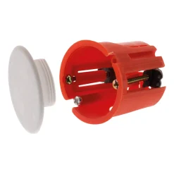 Zenitech Boîte applique murs creux placo diamètre 40x40mm - Rouge -