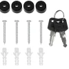 Ml-Design Boîte Aux Lettres 1 Porte-Boîte aux lettres anthracite / imitation bois avec support acier et kit montage