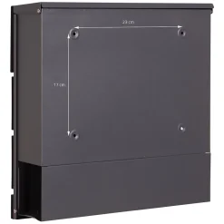 Ml-Design Boîte Aux Lettres 1 Porte-Boîte aux lettres anthracite / imitation bois avec support acier et kit montage