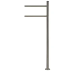 Ml-Design Boîte Aux Lettres 1 Porte-Boîte aux lettres anthracite / imitation bois avec support argenté en acier