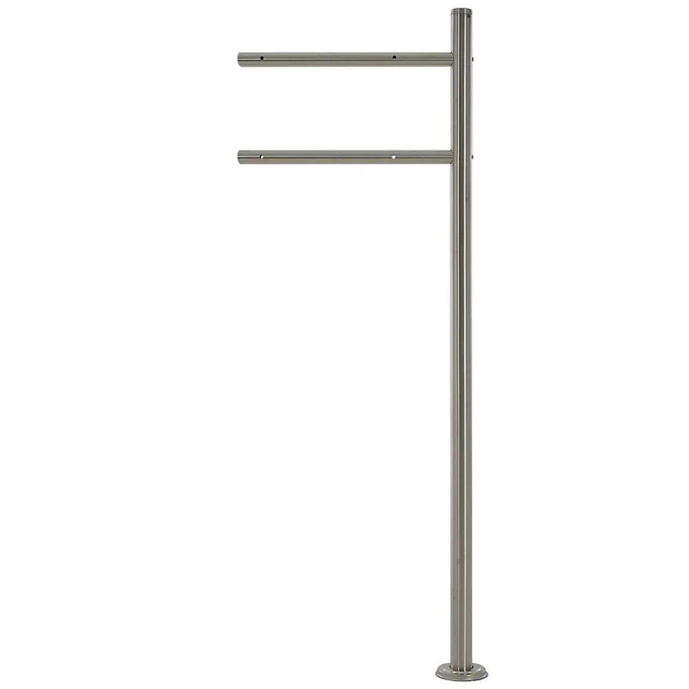Ml-Design Boîte Aux Lettres 1 Porte-Boîte aux lettres anthracite / triangle noir aspect marbre avec support argenté