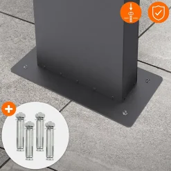 ECD Germany Boîte Aux Lettres 1 Porte-Boîte aux lettres avec support mailbox blanc moderne avec 2 clés incluses
