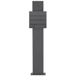 ECD Germany Boîte Aux Lettres 1 Porte-Boîte aux lettres avec support mailbox blanc moderne avec 2 clés incluses