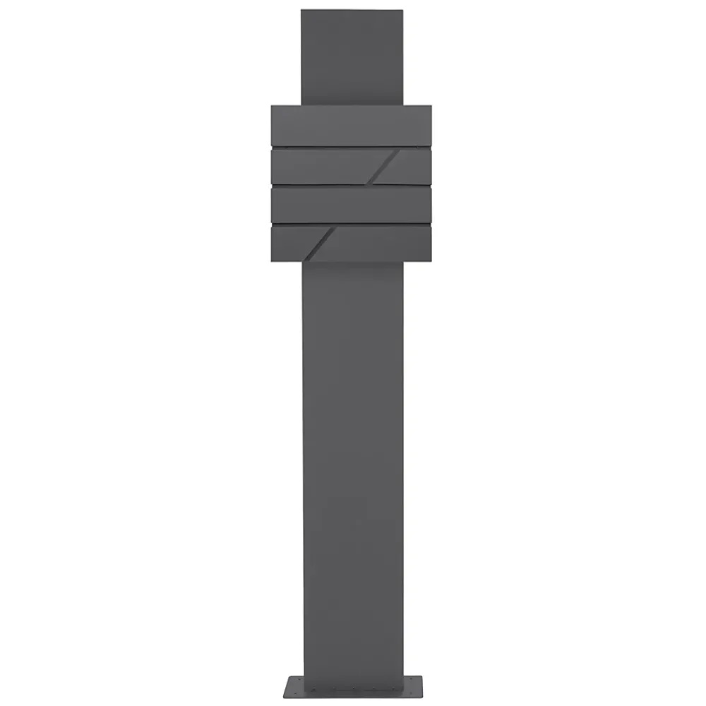 ECD Germany Boîte Aux Lettres 1 Porte-Boîte aux lettres avec support mailbox blanc moderne avec 2 clés incluses