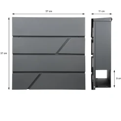ECD Germany Boîte Aux Lettres 1 Porte-Boîte aux lettres avec support mailbox blanc moderne avec 2 clés incluses