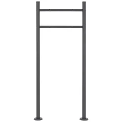 ECD Germany Boîte Aux Lettres 1 Porte-Boîte aux lettres avec support boîte postale anthracite/argent sur pieds +2 clés