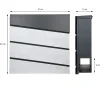 Ml-Design Boîte Aux Lettres 1 Porte-Boîte aux lettres en acier optique marbre blanc murale moderne + 2 clés inclus