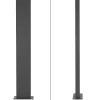 Ml-Design Boîte Aux Lettres 1 Porte-Boîte aux lettres moderne en acier anthracite/ optique bois avec support 170 cm
