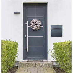 ECD Germany Boîte aux lettres murale en acier anthracite avec compartiment à lettres 2 clés