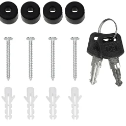 Ml-Design Boîte aux lettres murale moderne en acier anthracite aspect bois + 2 clés inclus