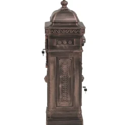 Vidaxl Boîte Aux Lettres 2 Portes-Boîte aux lettres à pilier Aluminium Vintage Bronze antirouille