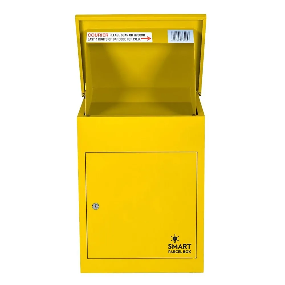 Smart Parcel Box Boîte aux lettres 1 porte Boîte à colis Jaune en acier
