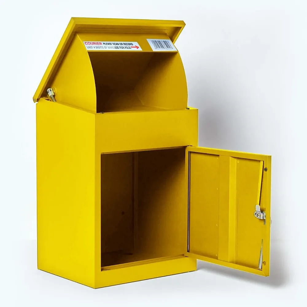 Smart Parcel Box Boîte aux lettres 1 porte Boîte à colis Jaune en acier