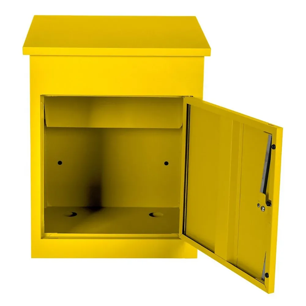 Smart Parcel Box Boîte aux lettres 1 porte Boîte à colis Jaune en acier