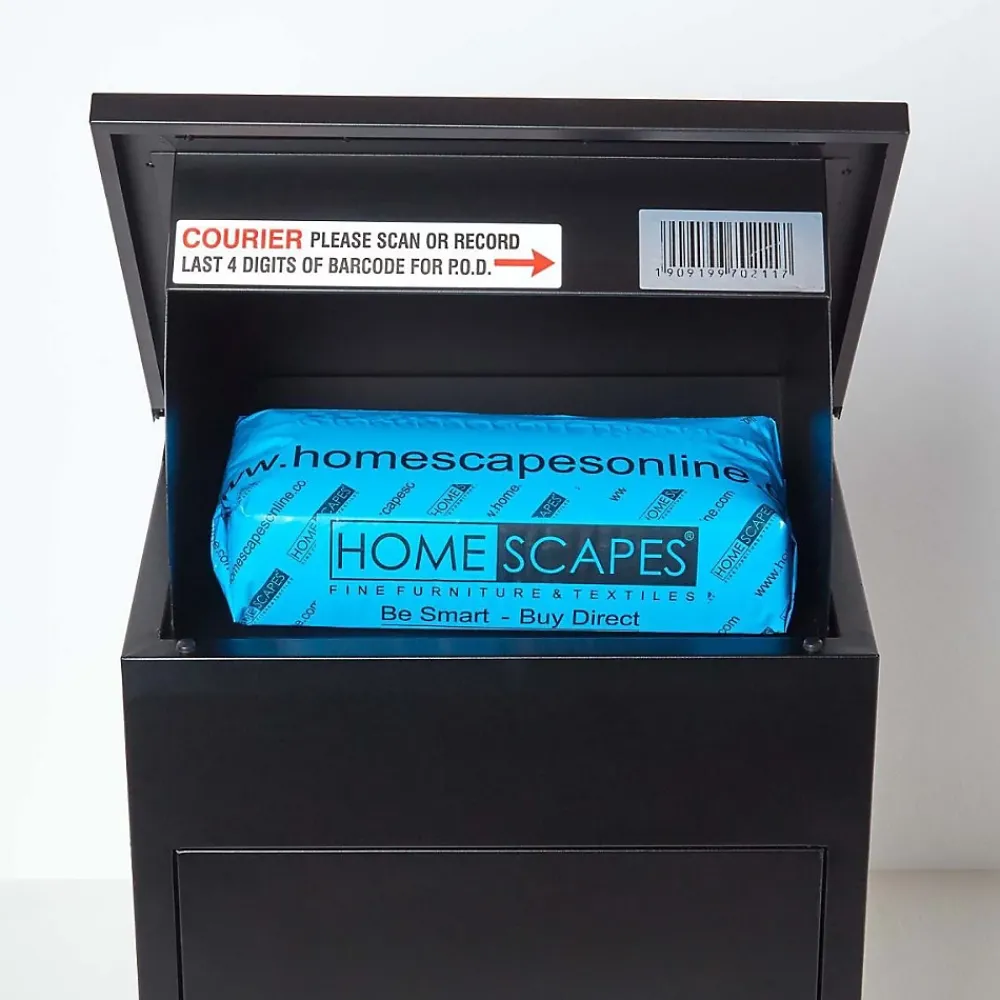 Smart Parcel Box Boîte aux lettres 1 porte Boîte à colis Noire en acier