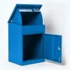 Smart Parcel Box Boîte aux lettres 1 porte Boîte à colis Bleue en acier