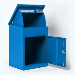 Smart Parcel Box Boîte aux lettres 1 porte Boîte à colis Bleue en acier