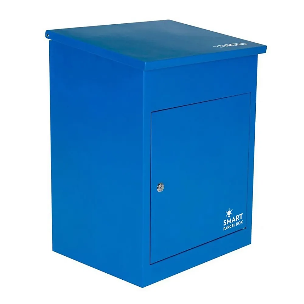 Smart Parcel Box Boîte aux lettres 1 porte Boîte à colis Bleue en acier