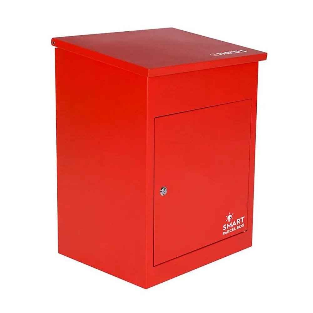 Smart Parcel Box Boîte aux lettres 1 porte Boîte à colis Rouge en acier