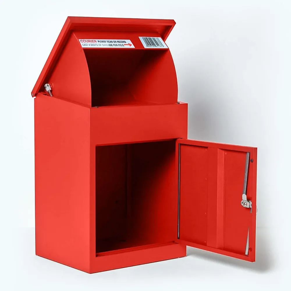 Smart Parcel Box Boîte aux lettres 1 porte Boîte à colis Rouge en acier