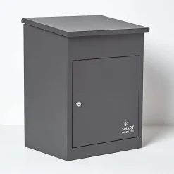 Smart Parcel Box Boîte aux lettres 1 porte Boîte à colis Gris foncé en acier